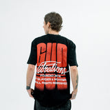 GUD VIBRATIONS GRAFFITI TEE - BLACK - Slander Merchandise
