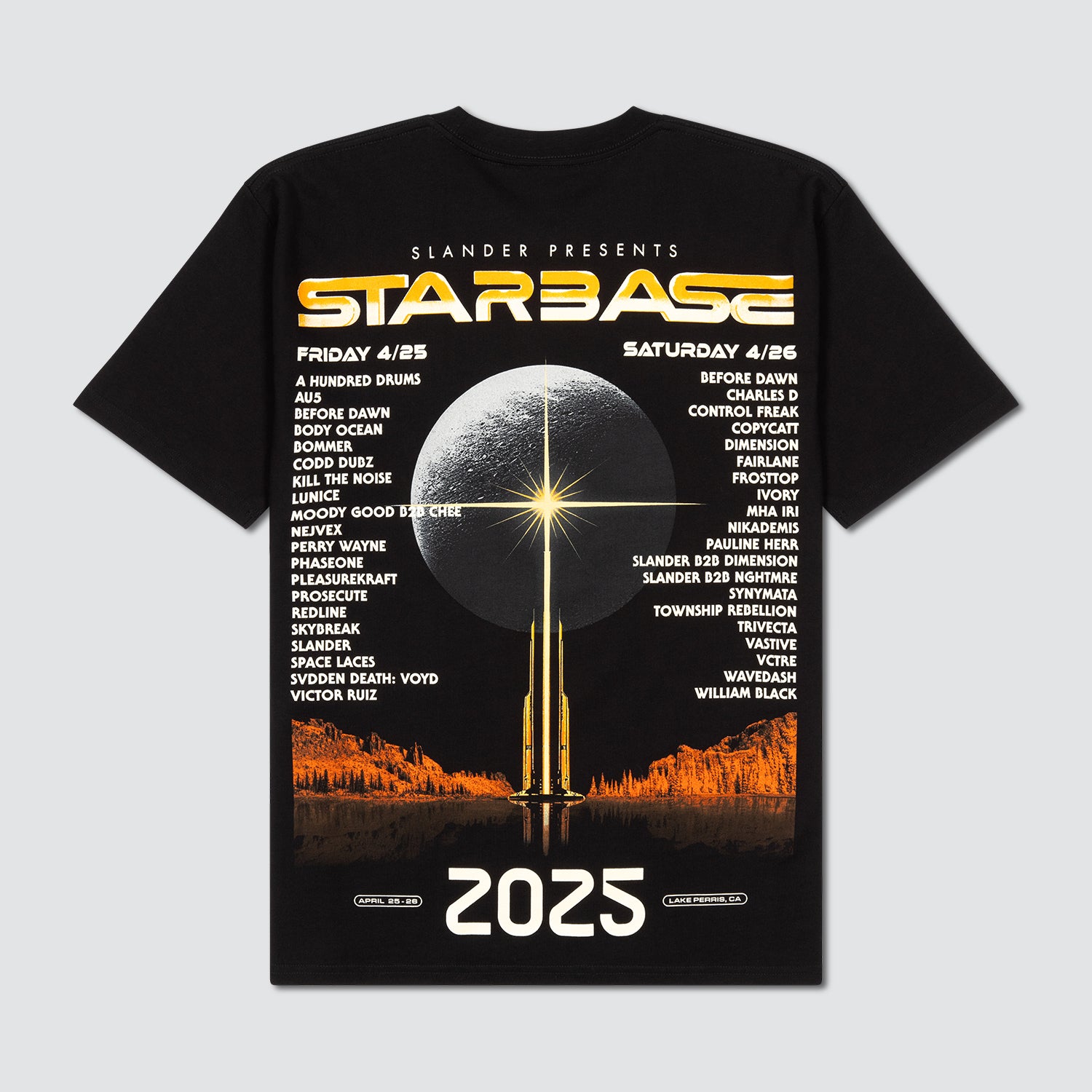 STARBASE 2025 LINEUP TEE - Slander Merchandise