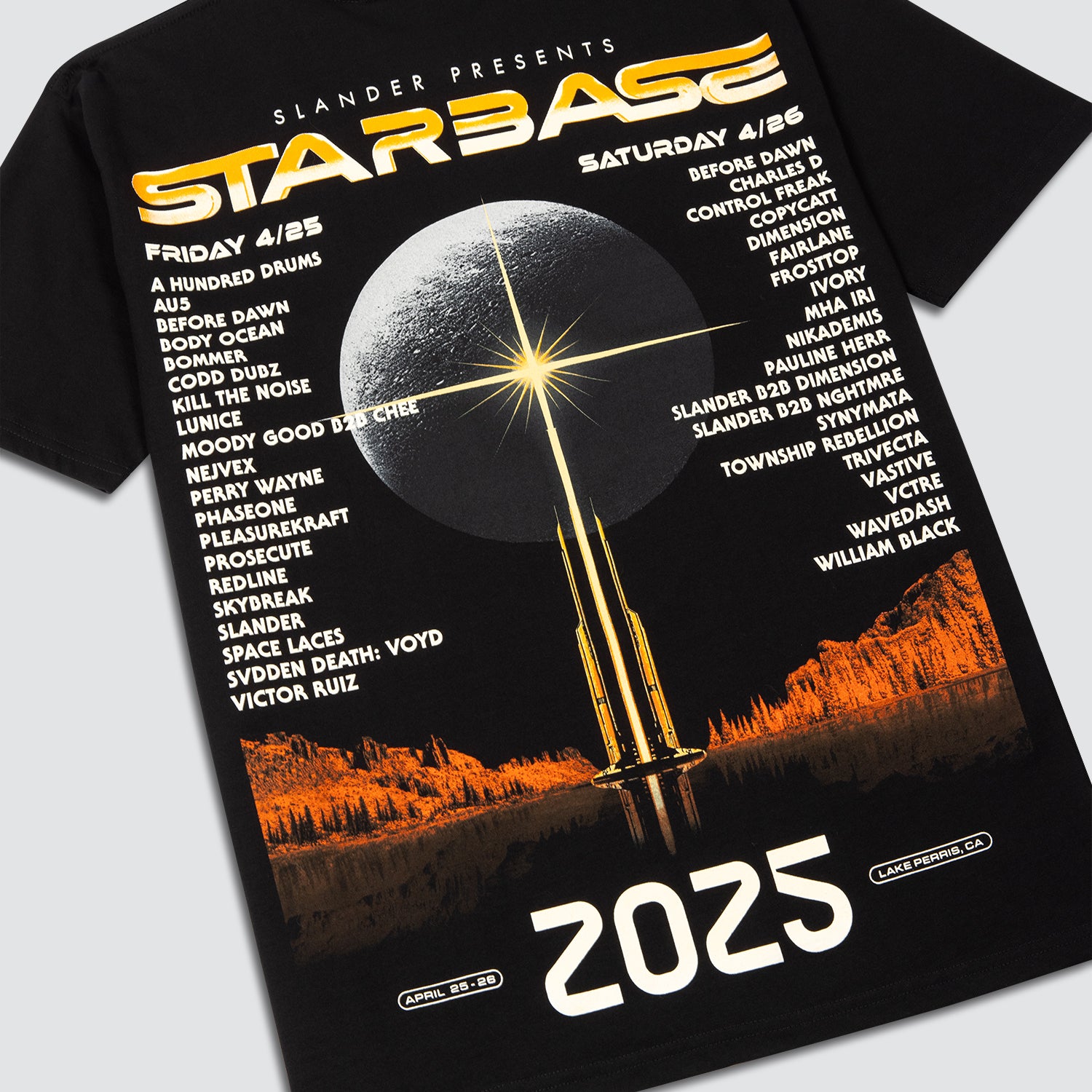 STARBASE 2025 LINEUP TEE - Slander Merchandise