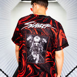 SPACEMAN JERSEY - RED/BLACK MARBLE - Slander Merchandise