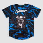 SPACEMAN JERSEY - BLUE/BLACK MARBLE - Slander Merchandise