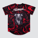 SPACEMAN JERSEY - RED/BLACK MARBLE - Slander Merchandise