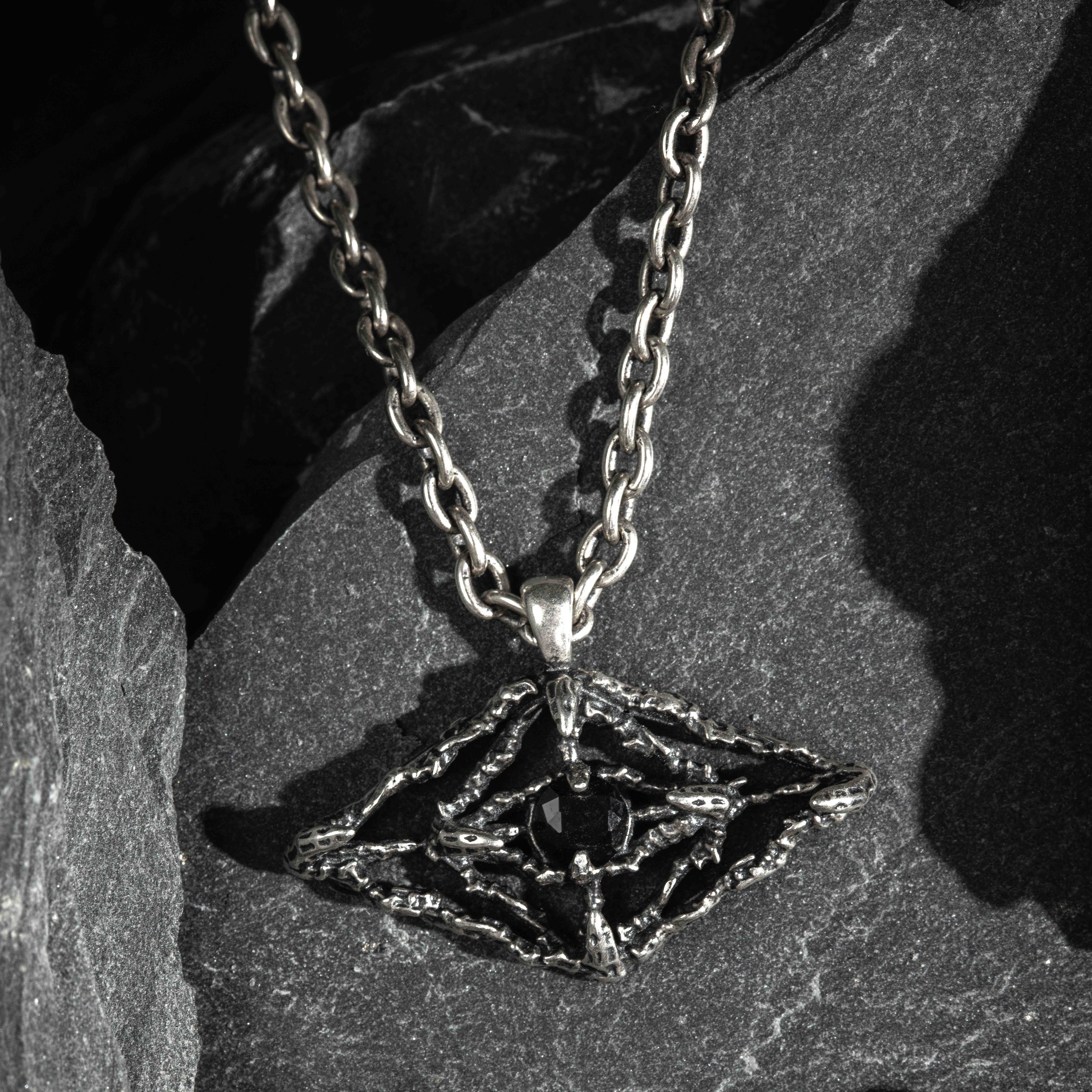 LIQUID METAL EYE NECKLACE (SMALL) - Slander Merchandise