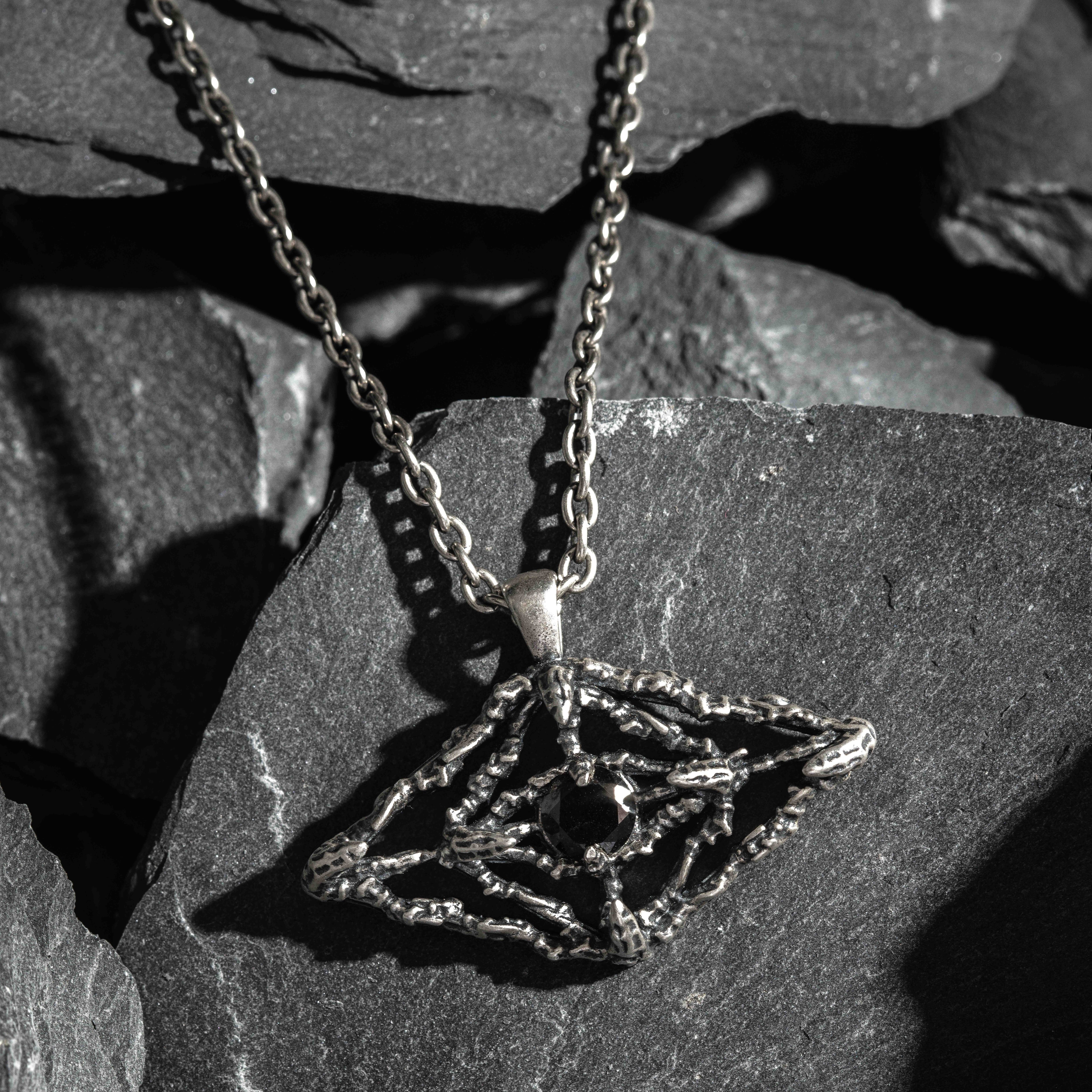 LIQUID METAL EYE NECKLACE (LARGE) - Slander Merchandise