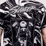 SPACEMAN JERSEY - BLACK/WHITE REFLECTIVE MARBLE - Slander Merchandise