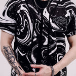 SPACEMAN JERSEY - BLACK/WHITE REFLECTIVE MARBLE - Slander Merchandise