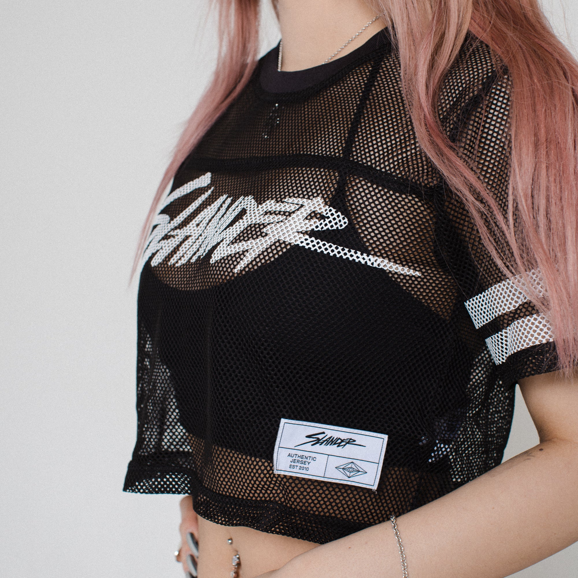 SLANDER CROP MESH JERSEY - Slander Merchandise