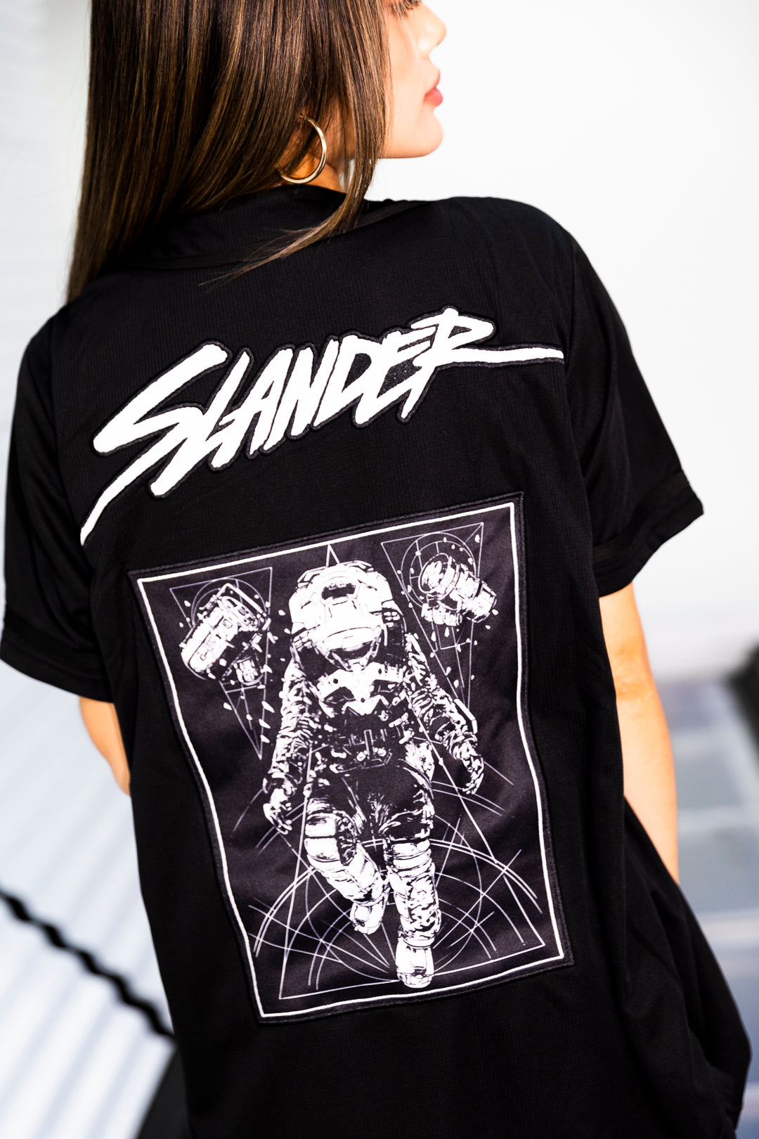 SPACEMAN JERSEY - BLACK/WHITE - Slander Merchandise