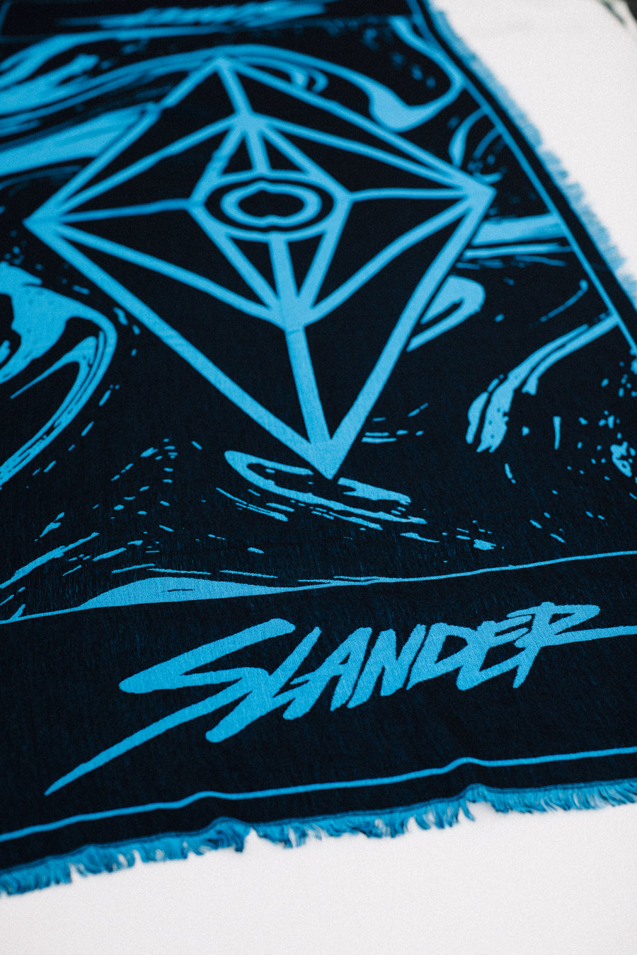 SLANDER PASHMINA - BLUE/BLACK MARBLE