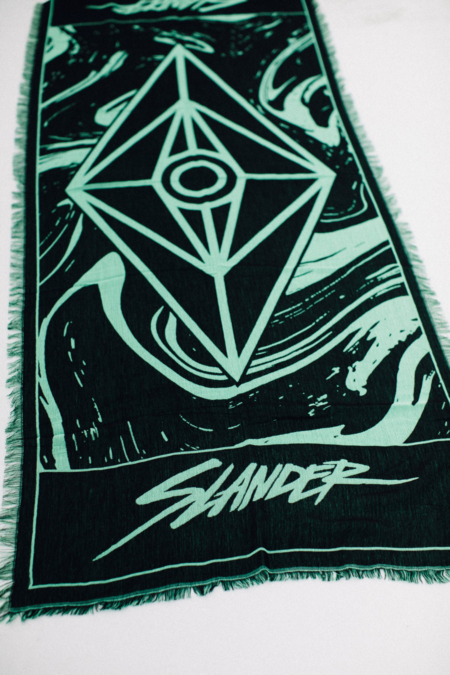 SLANDER PASHMINA - TEAL/BLACK MARBLE