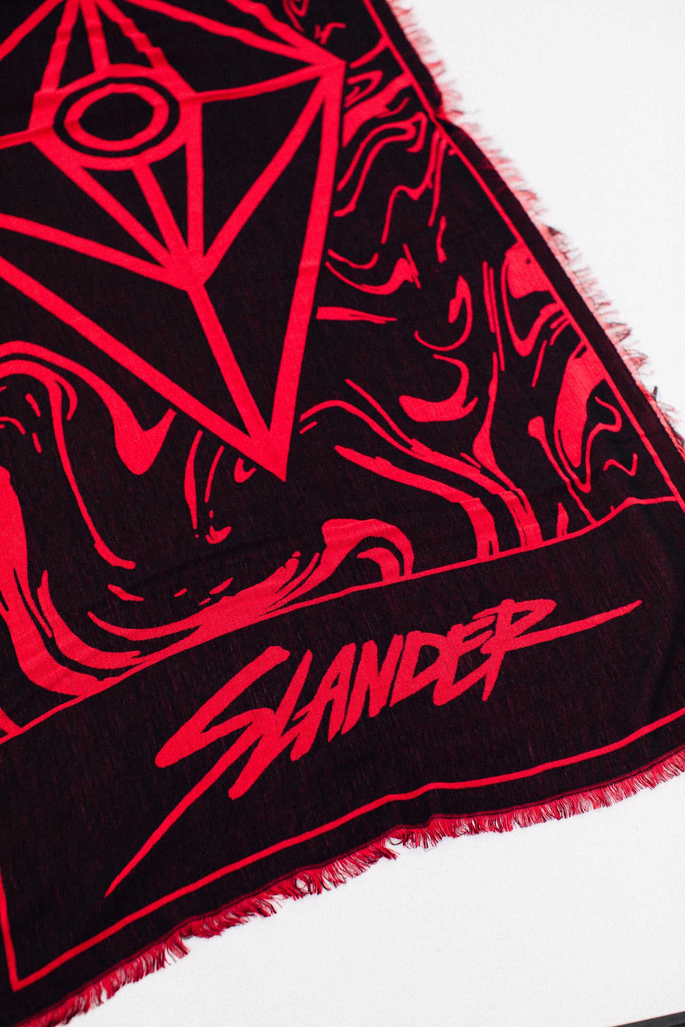 SLANDER PASHMINA - RED/BLACK MARBLE - Slander Merchandise