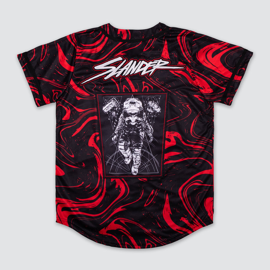SPACEMAN JERSEY - RED/BLACK MARBLE