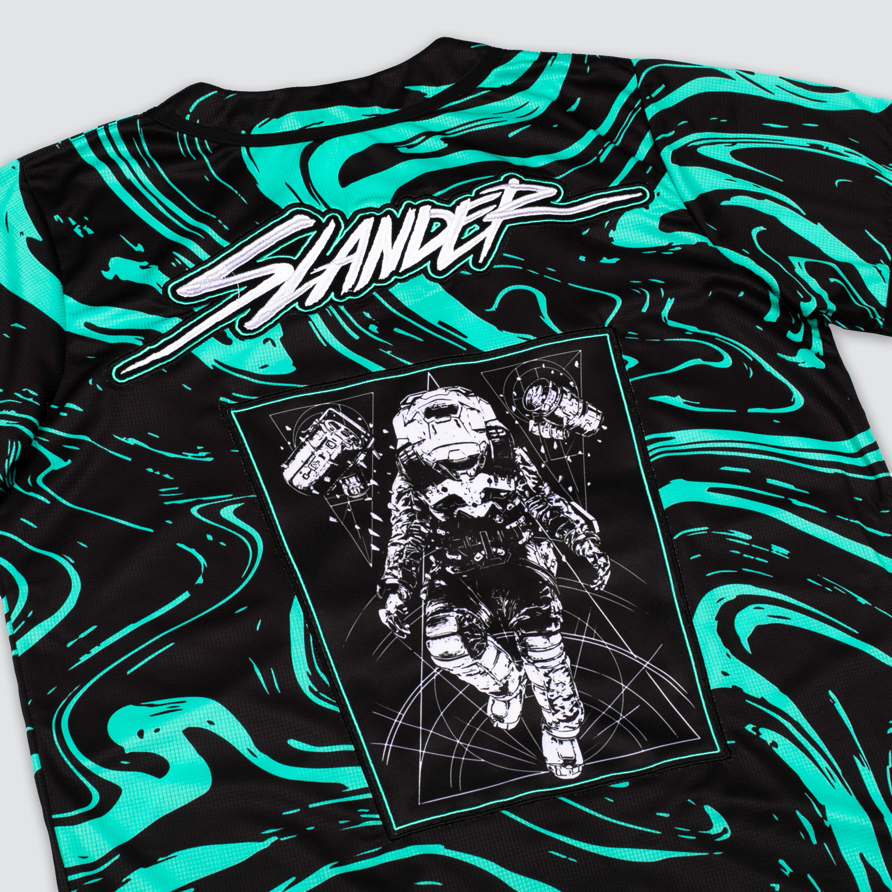Spaceman Rockets Jersey Slander SPACEMAN JERSEY MINT MARBLE Baseball Jersey