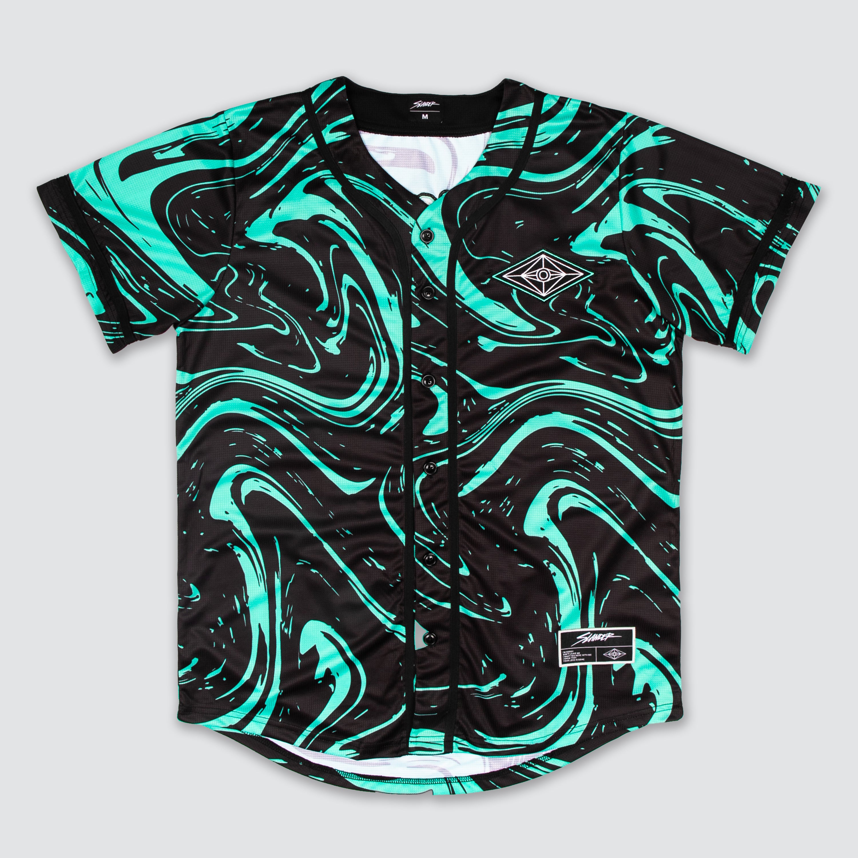 Spaceman Rockets Jersey Slander SPACEMAN JERSEY MINT MARBLE Baseball Jersey