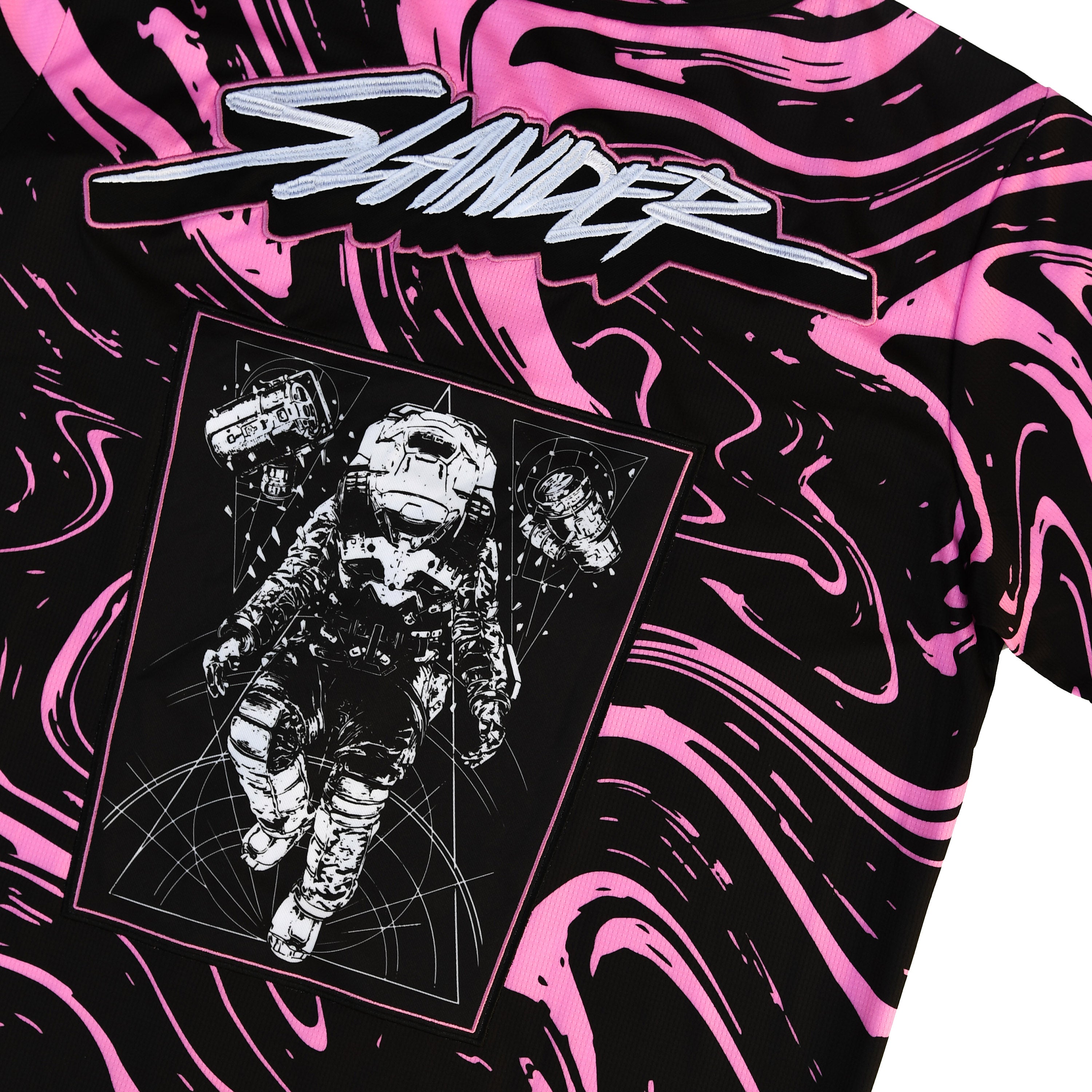 Slander Spaceman Jersey - Red/Black Marble - XS